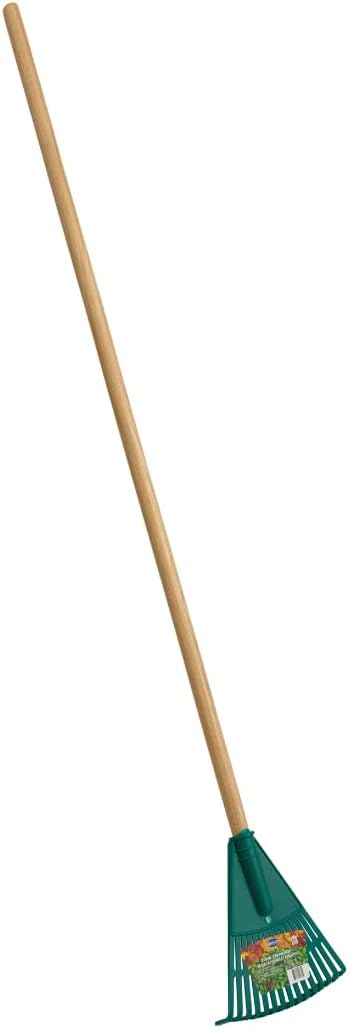 FARM-TUFF 8" Garden Rake with 48" Hardwood Handle - Durable & Compact Garden Rake for Shrubs, Flower Beds, and Tight Spaces
