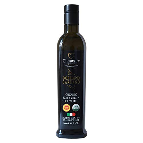 Clemente Organic Dauno Gargano Extra Virgin Olive Oil D.O.P. | 17 Fluid Ounce | Pack of 3