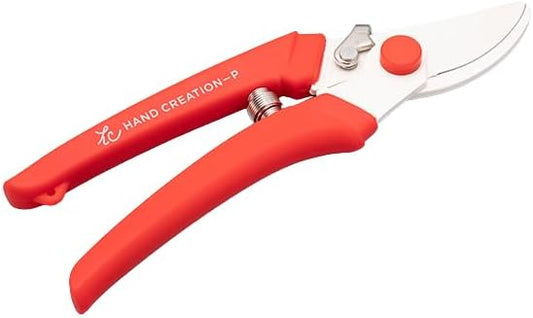 Flower shears - Professional Ultra Sharp Made in JAPAN Garden Scissors SAKAGEN HAND CREATION P-180 (Red)