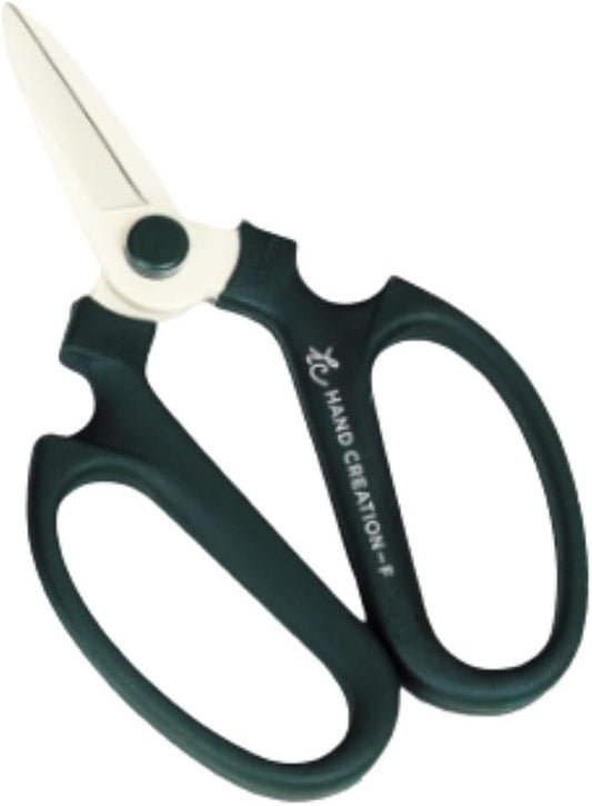 Japanese Florist Scissors – SAKAGEN HAND CREATION Flower Shears Made in JAPAN for Floral Design & Gardening Large Size Model F-180 (Moss Green)