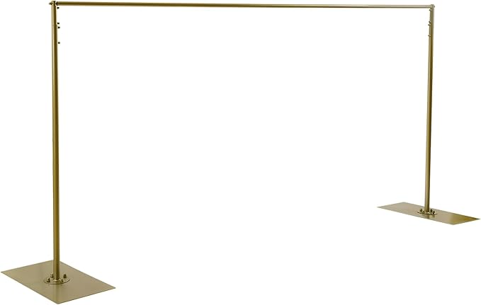 Wedding Arch Backdrop Stand Gold 19.7*9.8FT Adjustable Wedding Arches for Ceremony Metal Balloon Arch Stand Garden Arbor Frame for Wedding Birthday Party Baby Shower Photo Booth Background Decoration