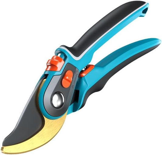 Greenwood Heavy Duty Bypass Pruner - Professional Pruning Shears & Garden Shears with Precision Sharp Blades, Ergonomic Non-Slip Handle for Gardening, Bonsai, Flowers and Plant Care