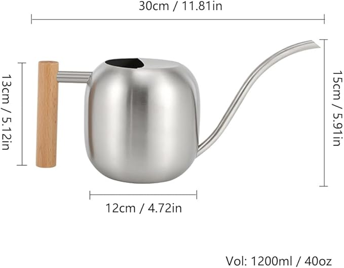 Small Watering Can Indoor Plants, 40oz/1.2L Garden Watering Can, House Plant Watering Can Cute Watering Pot with Long Spout for Indoor House Plants Bonsai Outdoor Garden Flower Decorative