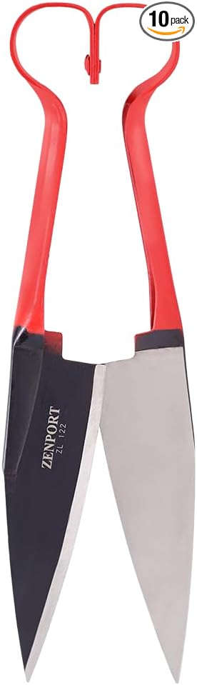 Zenport ZL122 Heavy Duty Onion/Sheep Shear, 6.5-Inch Carbon Steel Blade, 13-Inch Long - 10 Pack