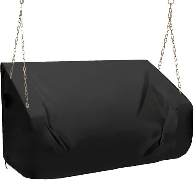 Porch Swing Cover 63 Inch Water-Resistant 600D OXford Hanging Outdoor Swing Cover All Weather Protected Swing Covers for Outdoor Furniture