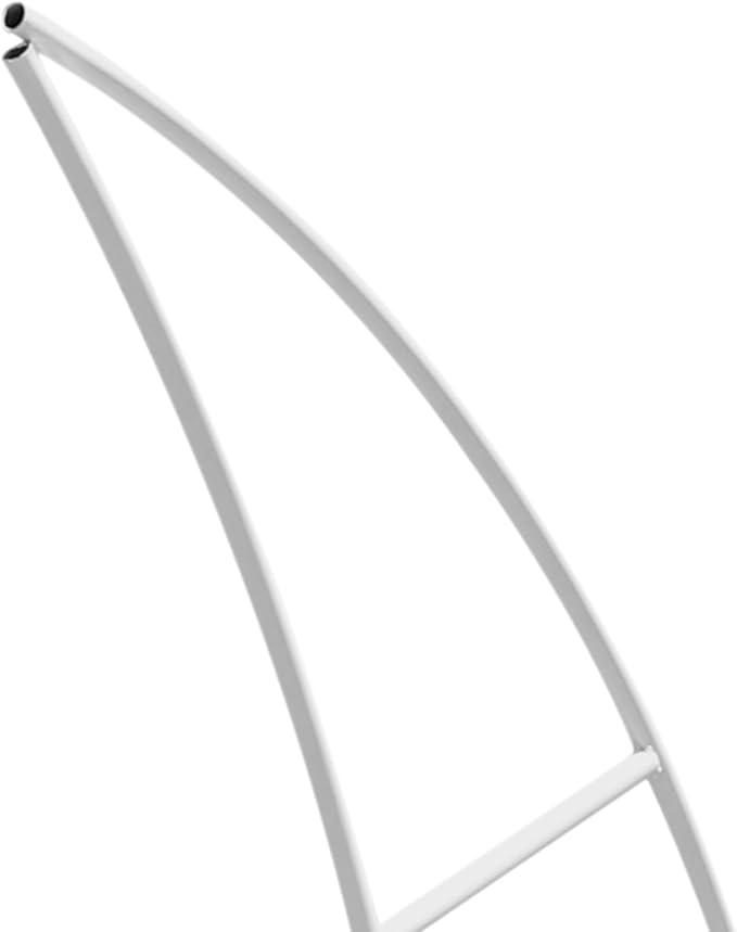 Wedding Arch Stand for Ceremony 2PCS Moon-Shaped White Modern Metal Balloon Arch Stand Kit Garden Floral Arch Frame Background for Anniversary Birthday Party Decoration Home Garden Outdoor Lawn Decor