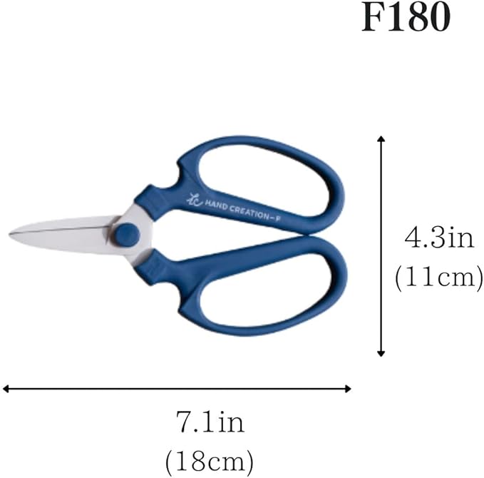 Japanese Florist Scissors – SAKAGEN HAND CREATION Flower Shears Made in JAPAN for Floral Design & Gardening Large Size Model F-180 (Red)