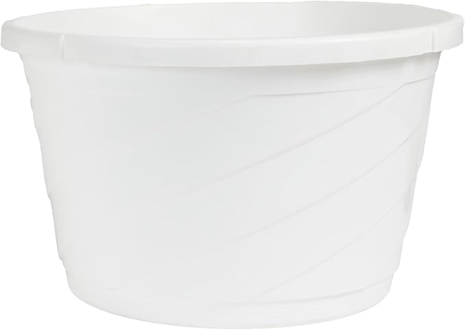 Euro Hanging Basket Planter - The HC Companies | Decorative 12-Inch Large Plastic Hanging Basket w/Swirl Design for Outdoor Plants, White (Pack of 2)