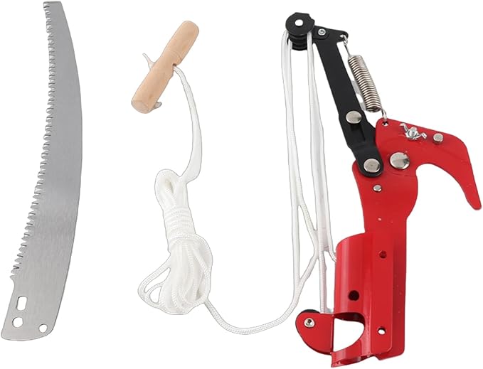 Extendable Tree Pole Pruner, 2 in 1 Outdoor High Branch Scissors Pruning Shears Garden Tools (Scissor + Saw, No Rod) Tree Trimmer