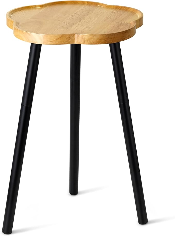 Plant Stand Indoor, Wood Plant Table Plant Holder with Raised Design,Heavy Duty Metal Flower Pot Stand, Mid Century Modern Home Decor Small Side End Table（Clr.3-Flower 20" H）