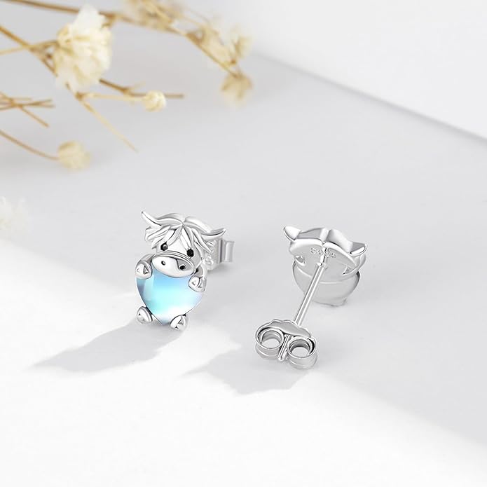 JUSTKIDSTOY Hypoallergenic Earrings Sterling Silver Crystal Cute Animal Studs Earrings for Sensitive Ears Birthday Gifts for Women Girls