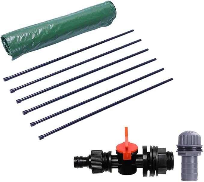 Collapsible Rain Barrel, 200 Gallon Portable Rainwater Collection System, Rain Catcher Barrel, Water Storage Tank with Spigots and Overflow Kit, Rain Water Barrel Collector for Garden, Green