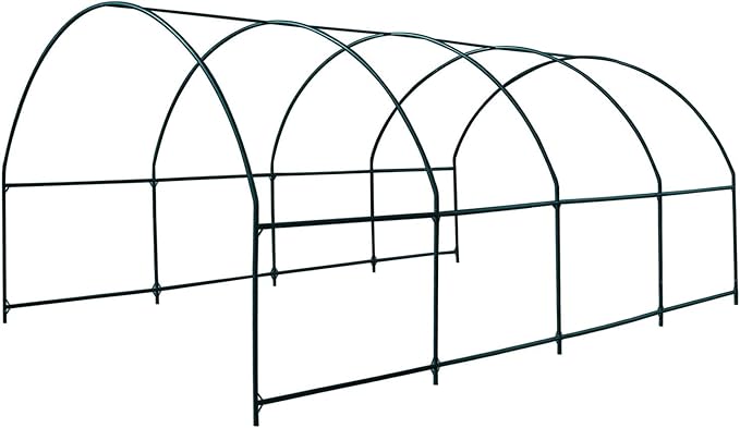 Benefit-USA Multi-Size Large Garden Support Arch Frame Climbing Plant Arch Arbor for Flowers/Fruits/Vegetables (19.7'X9.8'X7'), Green