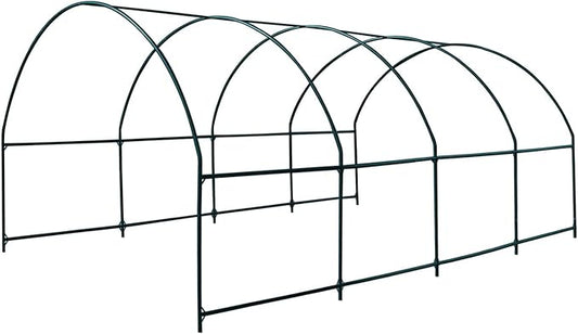 Benefit-USA Multi-Size Large Garden Support Arch Frame Climbing Plant Arch Arbor for Flowers/Fruits/Vegetables (19.7'X9.8'X7'), Green