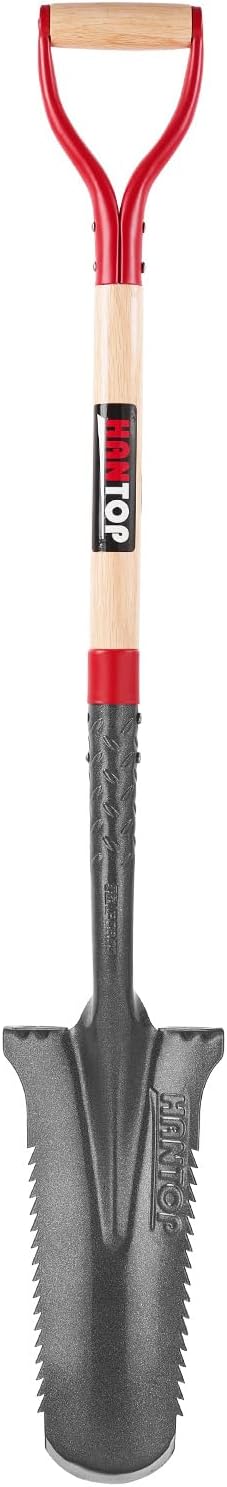 Drain Spade Sharpshooter Shovel Garden Spades Narrow Shovels for Digging&Metal Detecting,44 inches