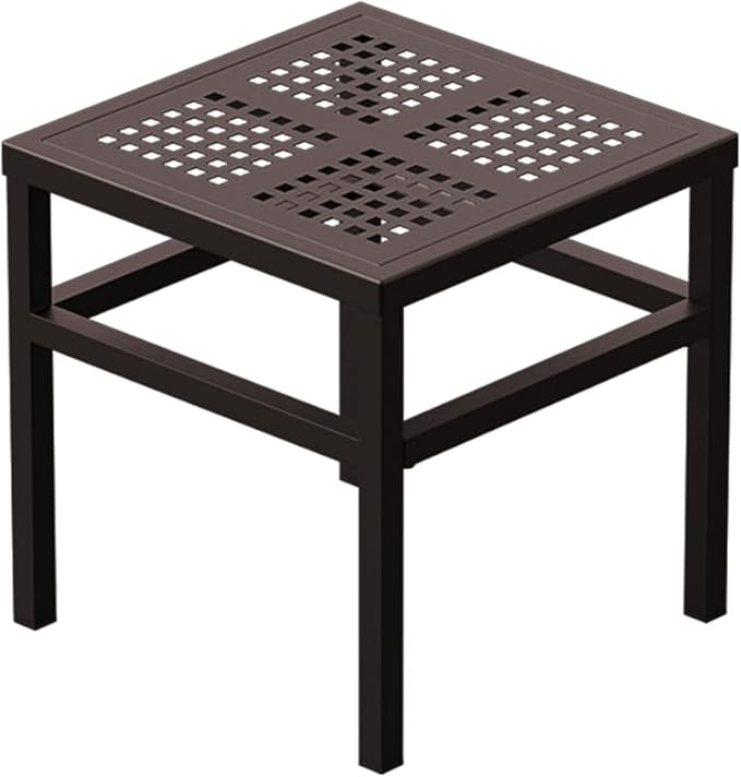 Plant Stand - Indoor/Outdoor Extra-Sturdy Aluminum Plant Stand – Ideal for Patios, Gardens, Living Room Decoration（Brown）