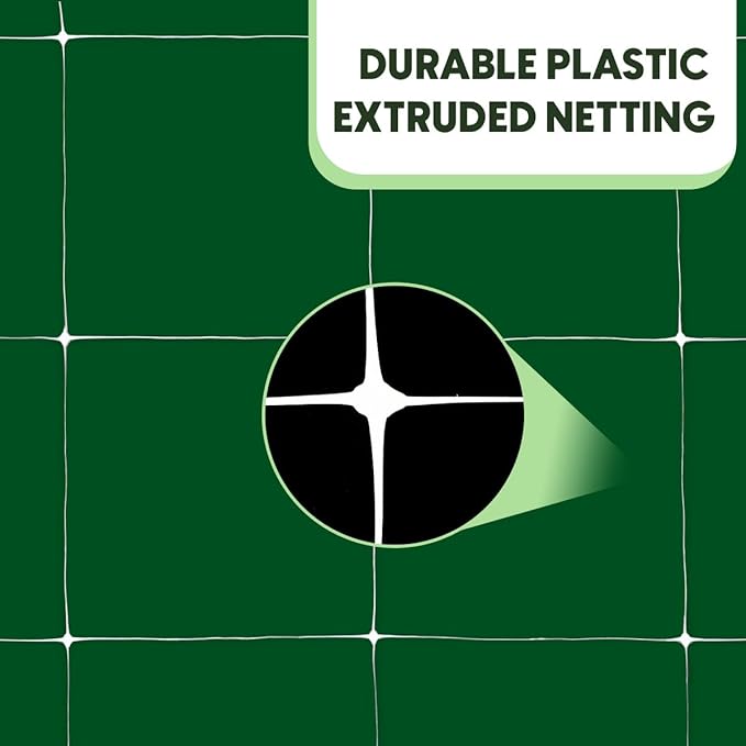Trellis Netting, Aaamazing Netting, Scrog Net, Trellis Net, 10ft x 4920ft Roll, for Climbing Plants, Cut Flower Support, Garden, Grow Pea, Bean, Grape Vine, Mesh, Heavy Duty, 6x6 Inch Squares - Folded