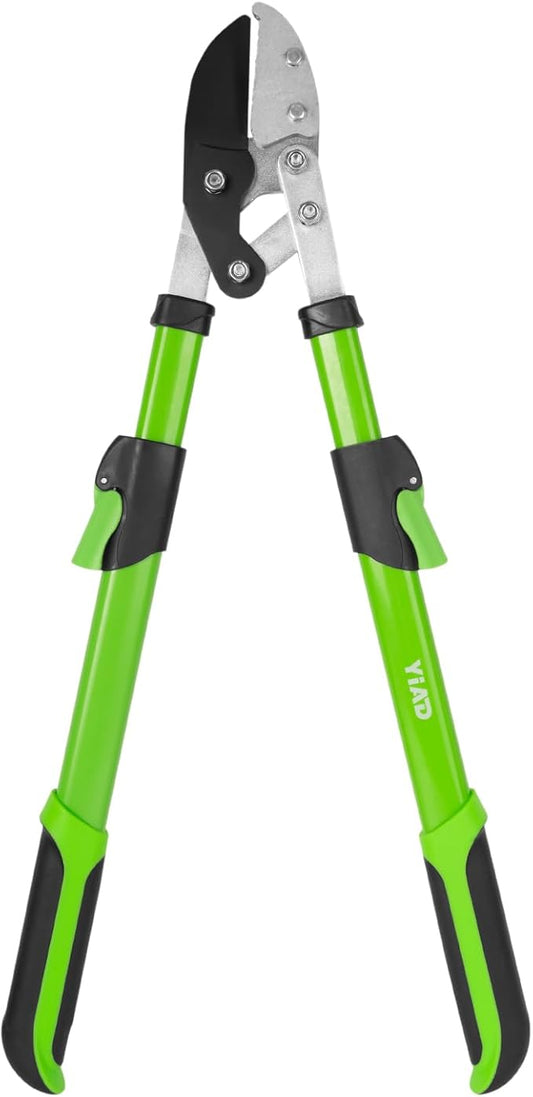 Telescopic Anvil Loppers 26-36", Compound Action Branch Cutter, 6-Position Adjustable Handles， Ergonomic Non-Slip Grips, Heavy Duty for Garden & Farm Pruning Tasks