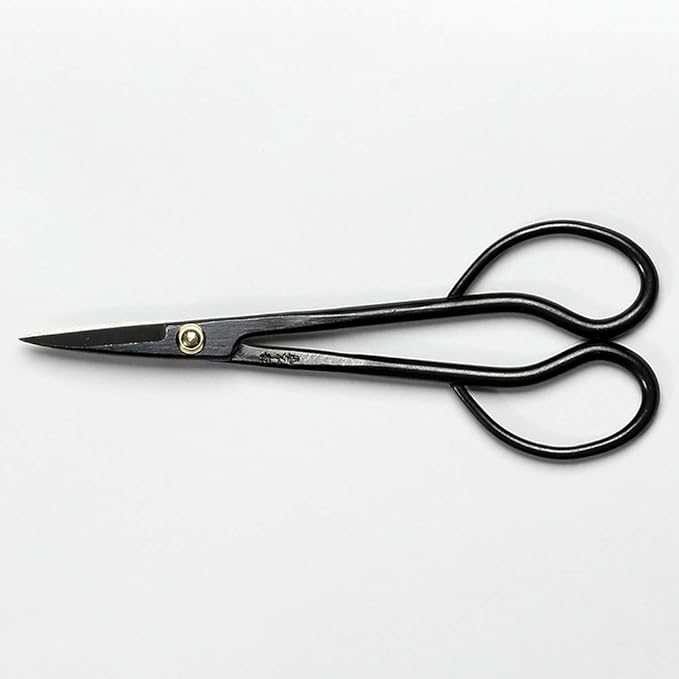 Wazakura Satsuki Bonsai Scissors 7" (180mm) – Hand-Forged Japanese Pruning Shears Made in Japan, S58C Carbon Steel, Precision Bonsai & Garden Tool