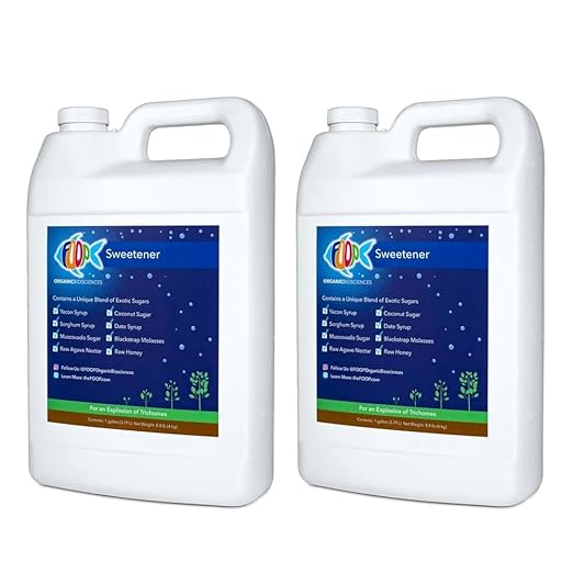 FOOP Sweetener: Organic Terpene Enhancer for Plants | Creates an Explosion of Trichomes | Contains 8 Organic Sugars | Works with All Growing Media and Nutrient Lines (1 Gallon, 2 Pack)
