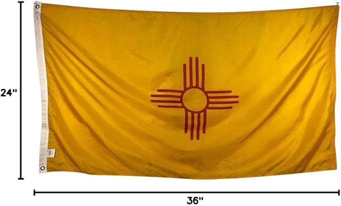 2x3' New Mexico State Flag - All Weather Nylon & Reinforced Fly End Stitching - Made in the USA