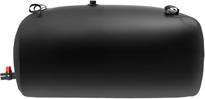 VEVOR Water Storage Bladder, 63.4 Gallon (240L) Water Storage Container Tank, 1000D PVC Large Capacity Soft Bag Bladder, Collapsible Portable for Garden Irrigation, Camping, RVs, Emergency Use - Black