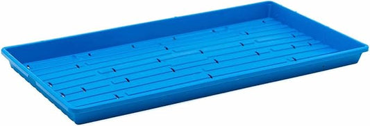 Bootstrap Farmer Microgreen 1020 Trays, Blue 10 Pack, Extra Strength with Holes Shallow Seed Plant Tray Grow Microgreens Wheatgrass Fodder Sprouting