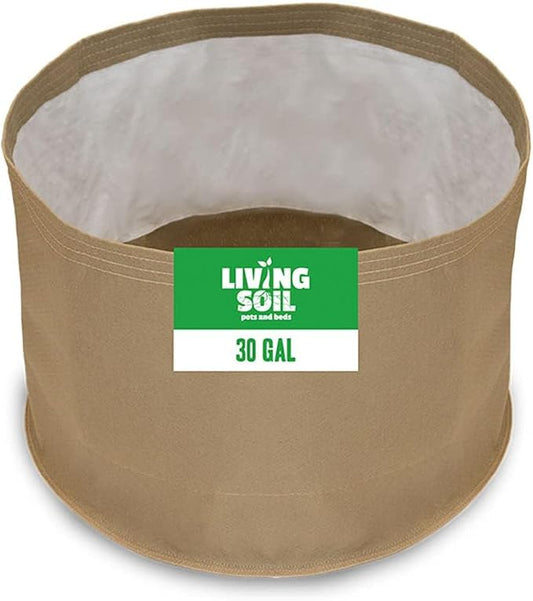 Sustainable Village Blumat Grow Bags 5 Pack - 30-Gallon Fabric Pots for Plants - Breathable Waterproof Cloth Pots with MoistureLock Technology - Promotes Strong and Healthy Roots