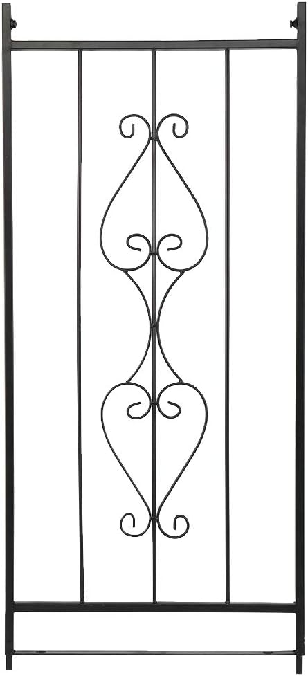 Garden Arbor with Side Garden Trellis, 7.5FT Metal Garden Arch for Climbing Plants Outdoor, Black Archway for Lawn, Patio and Backyard, Wedding Arches for Ceremony, Includes Ground Stakes