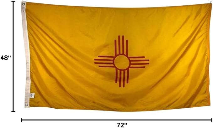 4x6' New Mexico State Flag - All Weather Nylon & Reinforced Fly End Stitching - Made in the USA