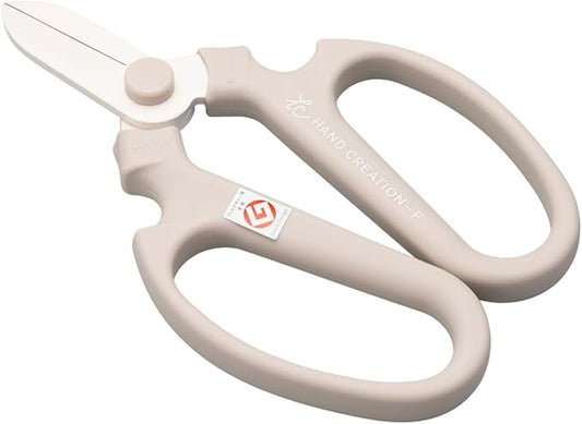 Japanese Florist Scissors – Professional Ultra Sharp Flower Shears Made in JAPAN for Ikebana Floral Design & Gardening SAKAGEN HAND CREATION F-170 (Warm Grey)