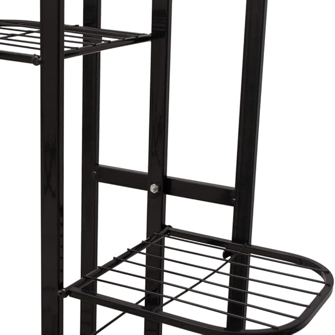 Tall Metal Plant Stand Indoor Outdoor 6 Tier Flower Pot Plant Stand Multi Tier Plant Holder Shelf Display Rack for Garden Patio Balcony