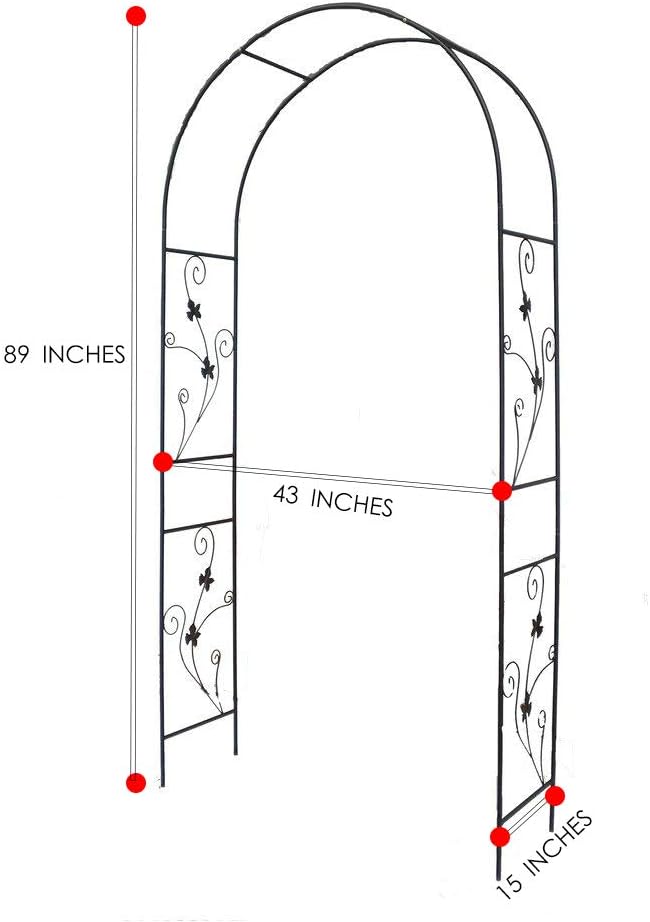 1. GO Steel Garden Arch, 7'5'' High x 3'7'' Wide, Garden Arbor for Various Climbing Plant, Outdoor Garden Lawn Backyard