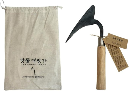 GANGDONG Reinforced Korean Homi Hand Hoe – Premium All-in-One Gardening Tool for Weeding, Digging, Planting & Cutting – Hand-Forged Heavy-Duty Blade – Ideal Gift for Gardeners & Farmers