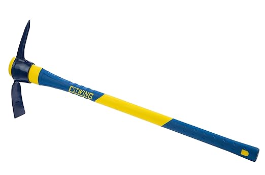 Estwing 2.5-Pound Pick Mattock, 36-Inch Fiberglass Handle, Ideal for Hoeing in Tight Quarters or Rocky Soil
