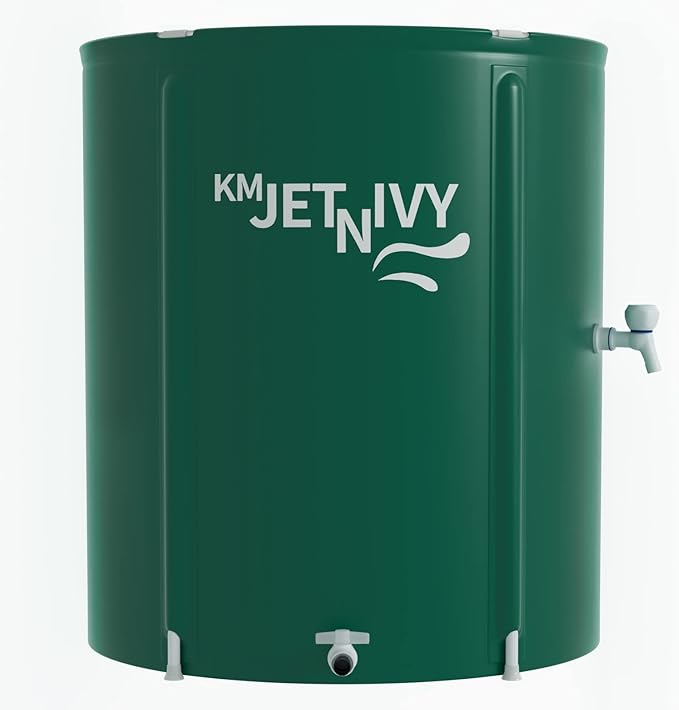 Rain Barrel Upgrade Anti-Collapse Collapsible Rainwater Collection System,Portable Water Storage Tank,Garden Water Catcher（Green,100G