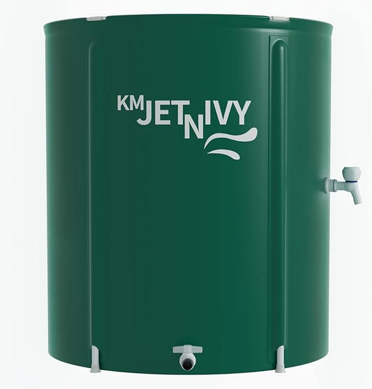 Rain Barrel Upgrade Anti-Collapse Collapsible Rainwater Collection System,Portable Water Storage Tank,Garden Water Catcher(Green,50G)