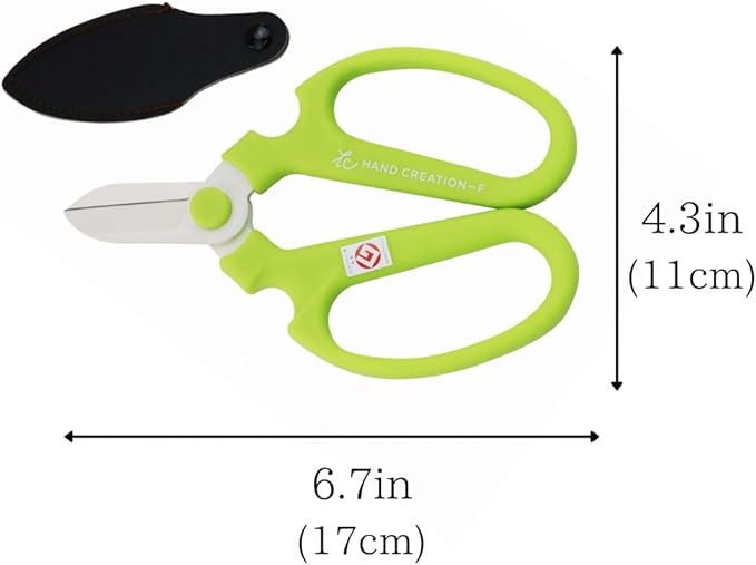 Japanese Florist Scissors – Professional Ultra Sharp Flower Shears Made in JAPAN for Ikebana Floral Design & Gardening SAKAGEN HAND CREATION F-170 (Blue)