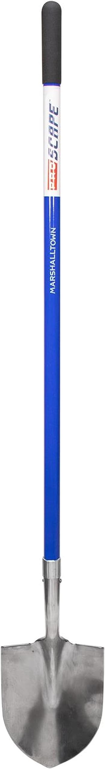 Marshalltown Proscape Stainless Steel Shovels, Round Point Type, Fiberglass Handle, RPSSFB
