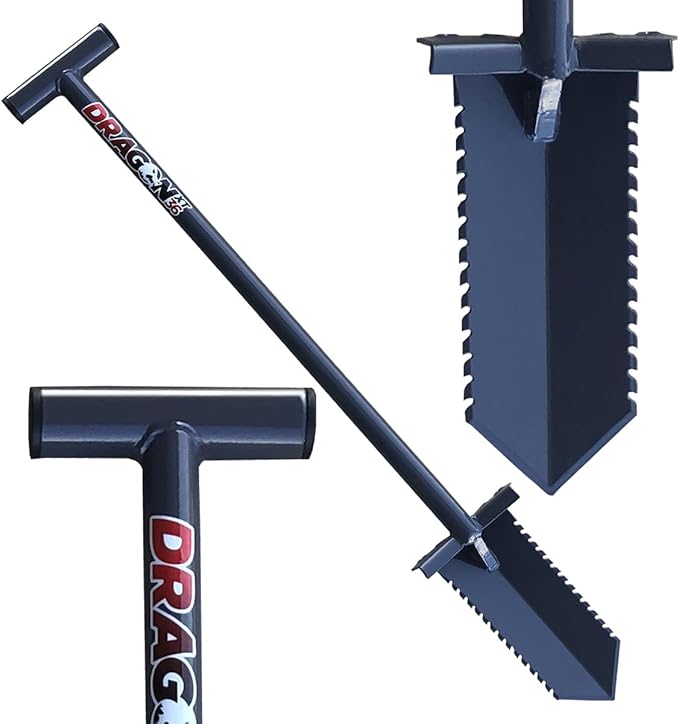 36" Shovel for Metal Detecting, Gardening, Cutting Clean Plugs for Easy Treasure Recovery