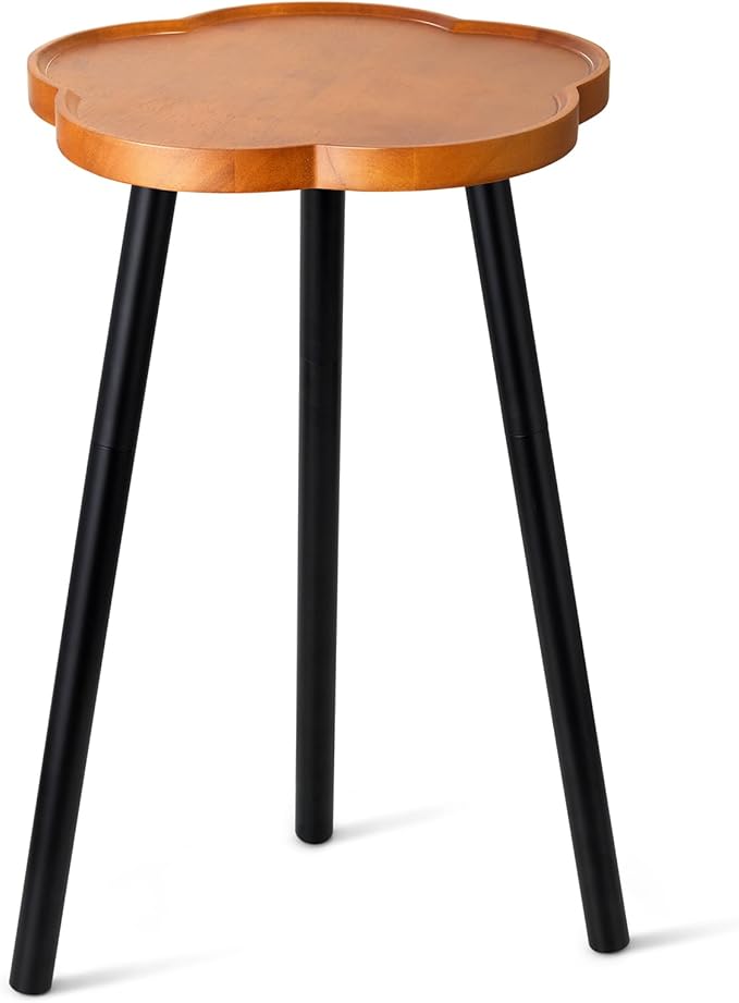 Plant Stand Indoor, Wood Plant Table Plant Holder with Raised Design,Heavy Duty Metal Flower Pot Stand, Mid Century Modern Home Decor Small Side End Table（Clr.2-Flower 20" H）