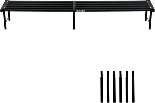 Metal Plant Stand, Rust-proof Aluminum Flower Pot Stand, Heavy Duty Planter Display Shelving for Patio Balcony Garden Living Room Decorative (Black, 47.2 Inch)