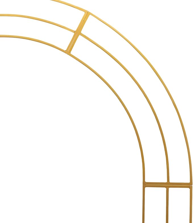 Wedding Arch Stand Gold Metal Backdrop Balloon Archway Decoration Stand 6.9 * 8.5FT Indoor Outdoor Party Ceremony Arches Frame Climbing Flower Plant Garden Arbor