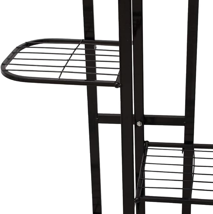 Tall Metal Plant Stand Indoor Outdoor 6 Tier Flower Pot Plant Stand Multi Tier Plant Holder Shelf Display Rack for Garden Patio Balcony