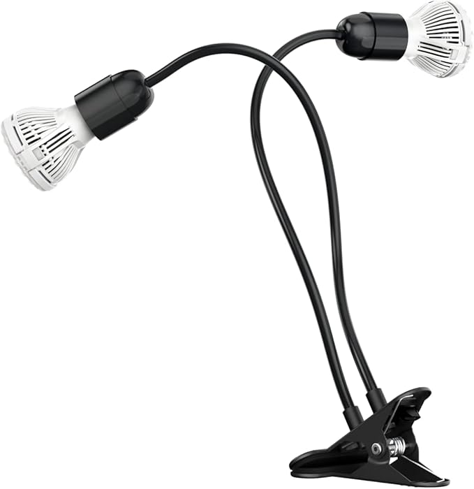 SANSI LED Grow Lights for Indoor Plants, Lifetime Free Bulb Replacement, 300W Full Spectrum Dual Gooseneck Clip Plant Grow Light with Optical Lens for High PPFD Growing Power Lamp,No Timer