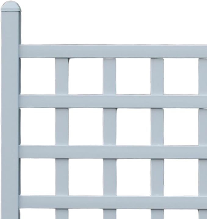 DuraTrel Country Garden Vinyl Trellis, Outdoor Plant Support Frame, White, 35" x 66" - Decorative Grid-Style Lattice for Climbing Vines & Flowers, Use Against Walls, Fences or Freestanding