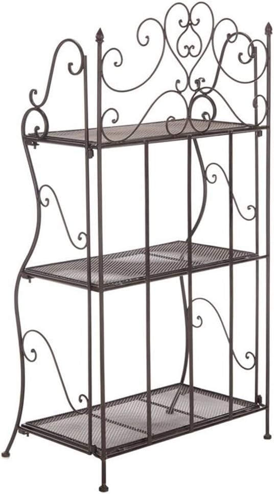 Safavieh PAT5022B Outdoor Collection Torus Unearthed Rust 3-Tier Shelf