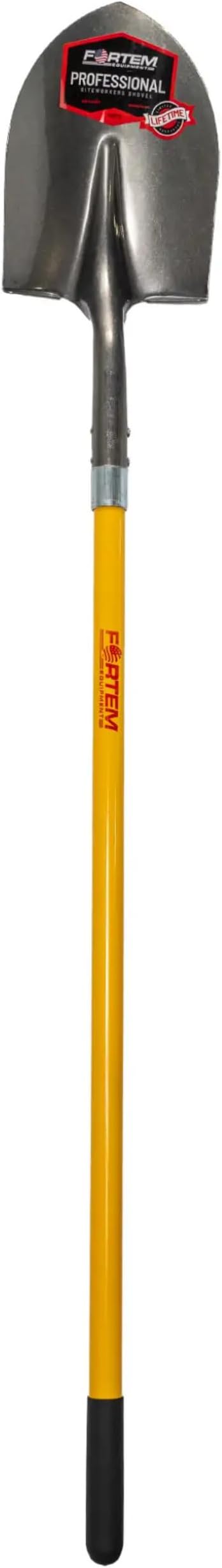 FORTEM Professional Grade Pointed Shovel with 48" Fiberglass Handle