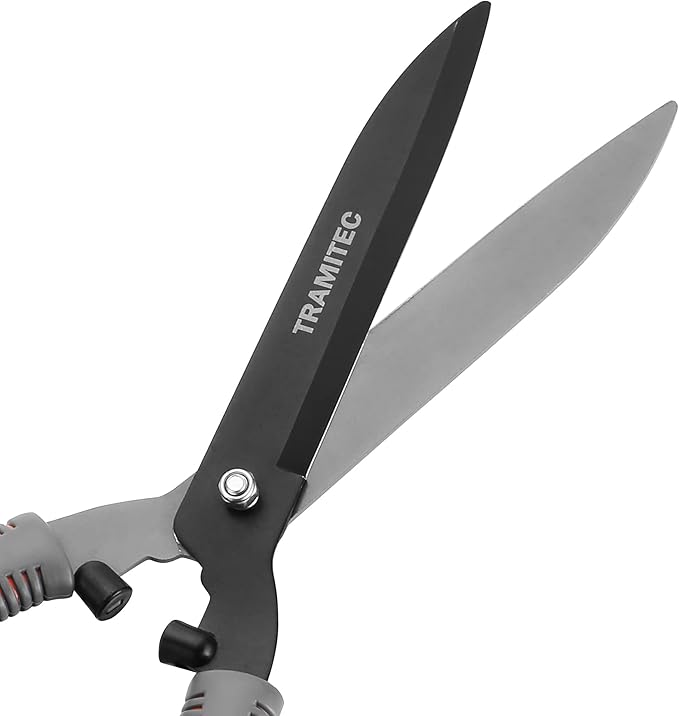 Garden Hedge Shears, Manual hedge Clippers for Shaping Shrubs and Trimming Bushes. Hedge Clippers & Shears made with Durable Carbon Steel Blades, Shock-Absorbing Bumpers and Comfort Grips.