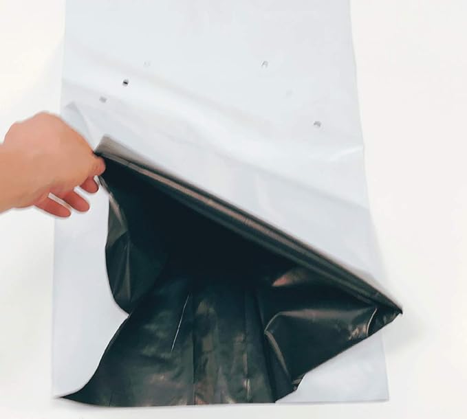 HORTIPOTS 30 Gallon Black White Poly Grow Bag Large Thick Plastic Transplanter Bags (10 Pieces per Pack)